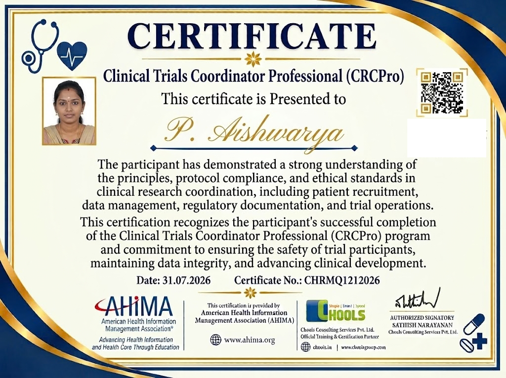 Healthcare and Pharma Program Certificate